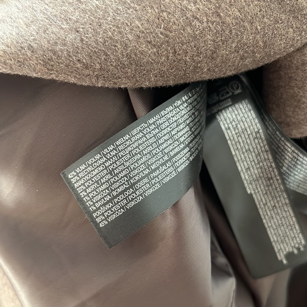 Mango MNG | Fitted Handmade Wool Long Coat Jacket - Picture 12 of 12